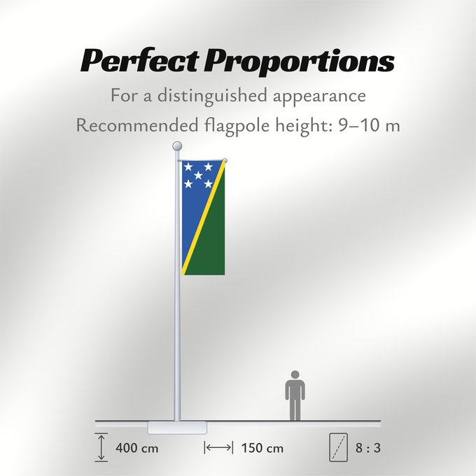 Flag Proportions: Solomon Islands îles Salomon Islas Salomón Salomonen Isole Salomone Salomonseilanden Ynysoedd Solomon Oileán Sholamón Brattagh ny h-Ellanyn Holomon Ynysow Salamon The Solomon Islands Salomonovih otokih