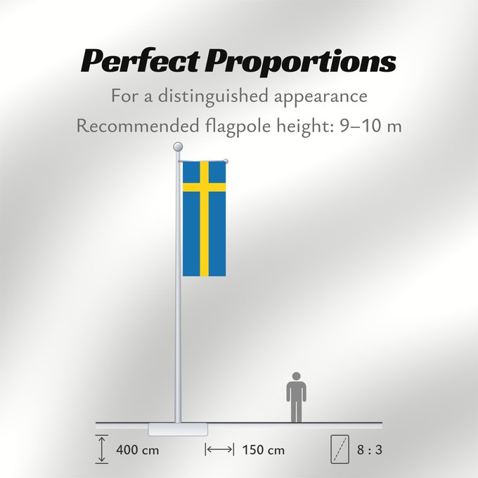 Flag Proportions: Sweden Suède Suecia Schweden Svezia