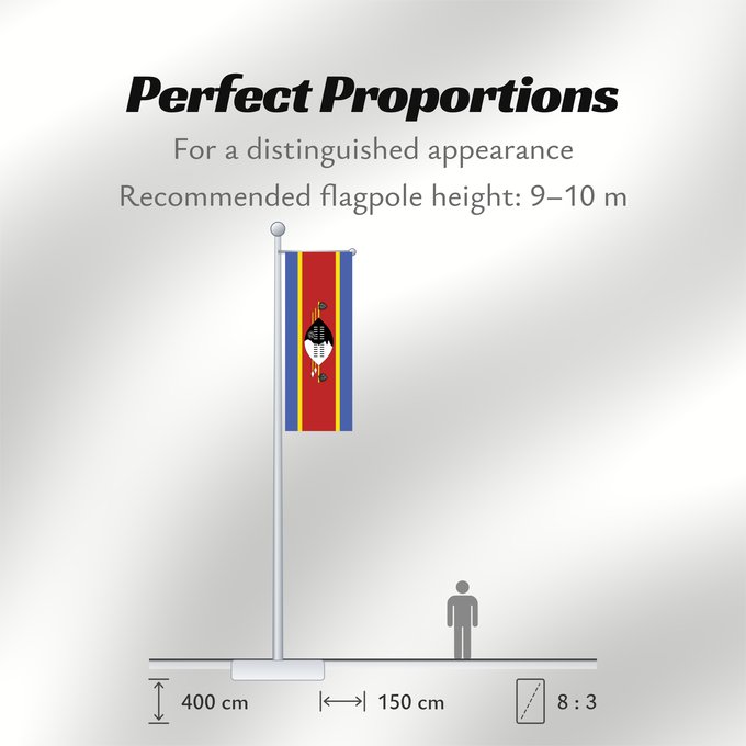 Flag Proportions: Eswatini Swaziland Suazilandia Swasiland Essuatíni Eswatinis fana Eswatini Svazilando Umjeka weSwatini Swazilands