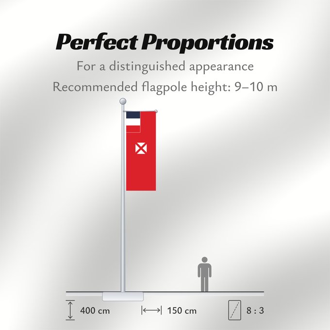 Flag Proportions: Wallis and Futuna Wallis-et-Futuna Wallis y Futuna Wallis und Futuna Wallis e Futuna