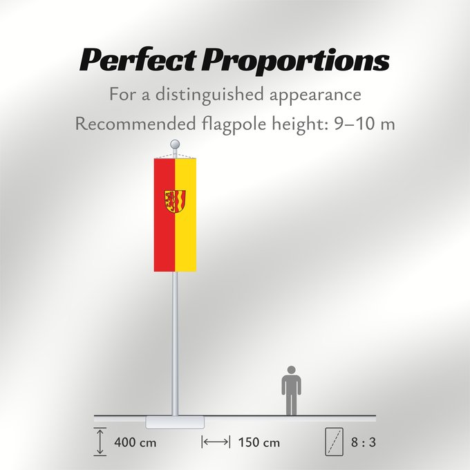 Flag Proportions: Dettingen an der Iller (Württembergisches Allgäu Oberschwaben)