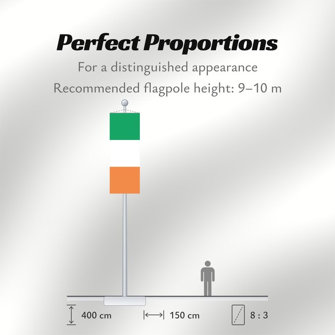 Flag Proportions: Ireland	Note that the green portion of the flag was designed to represent the majority Catholic residents of the island	La partie verte du drapeau représente la majorité catholique de l île	Es notable el hecho que la parte verde de la bandera representa l