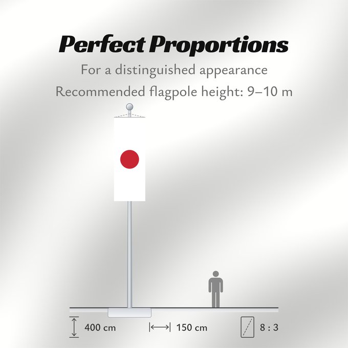 Flag Proportions: Japan Japon Japón Giappone