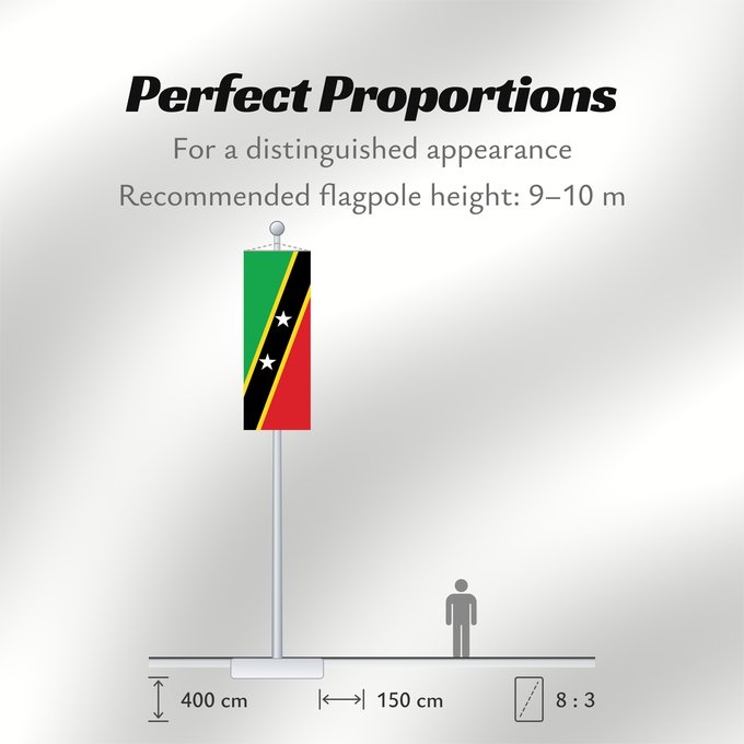 Flag Proportions: Saint Kitts and Nevis Saint-Christophe-et-Niévès San Cristóbal y Nieves St. Kitts und Nevis Saint Kitts e Nevis Saint Kitts a Nevis Shan Críostóir-Nimheas Sen Kitts ha Nevis Флаг Сент-Китса и Невиса Saunt Kitts an Nevis Saint Kittsa in Nevisa