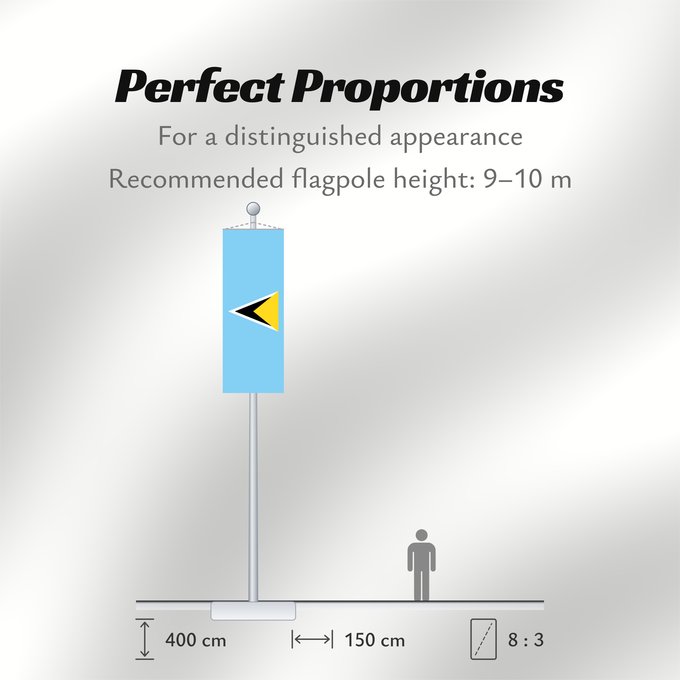 Flag Proportions: Saint Lucia Sainte-Lucie Santa Lucía Saint Lucias St. Lucia Santa Llucía Sent Lisi სენტ-ლუსიას დროშა Sen Lusia Флаг Сент-Люсии Saint Lucije