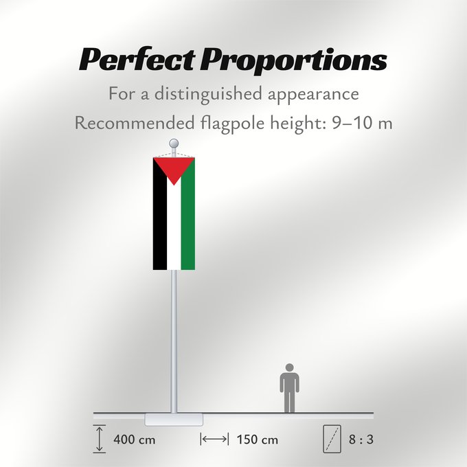 Flag Proportions: Palestine State of Palestine L’État de Palestine Estado de Palestina Palästina Palestina علم فلسطين ফিলিস্তিনের পতাকা Palestino Dari Negara Palestina Флаг Государства Палестина