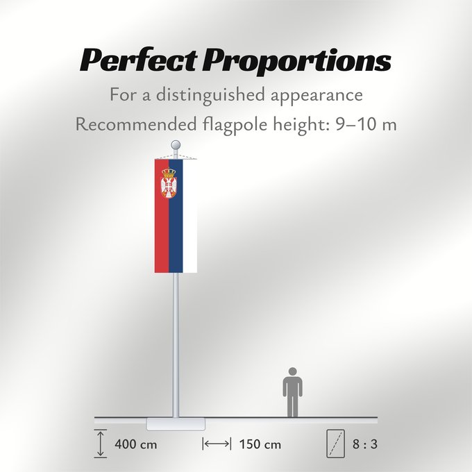 Flag Proportions: Civil Flag of Serbia	Civil flag of Serbia	Serbie	Serbia	Serbien	Narodna zastava Srbije	Nemzeti zászló szerbia	Srbská národná vlajka	Kombëtar i Serbisë