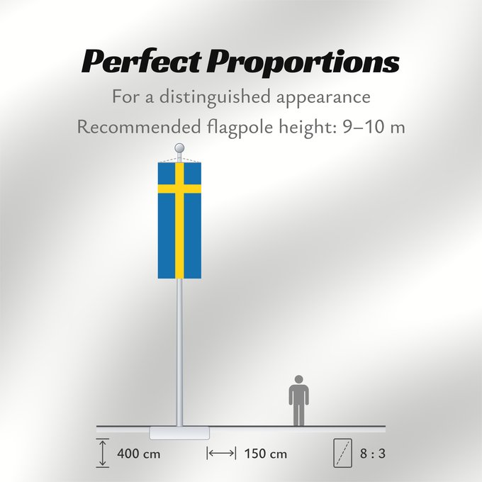 Flag Proportions: Sweden Suède Suecia Schweden Svezia