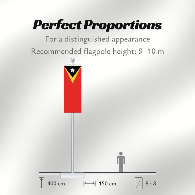 Flag Proportions: East Timor	Timor-Leste  East Timor	Timor oriental	Timor Oriental	Osttimor	Timor Est	Timor-Leste  Oost-Timor	Timor-Leste	علم تيمور الشرقية	তিমুর লেস্তের জাতীয় পতাকা	Timor Leste	Флаг Восточного Тимора	Östtimors	Timór Lorosa e nian