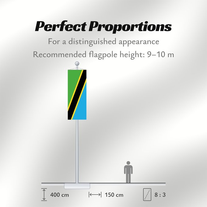 Flag Proportions: Tanzania Tanzania, United Republic of Tanzanie Tansania, Vereinigte Republik