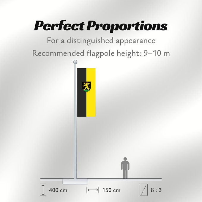 Flag Proportions: Heidelberg (Nördliches Baden-Württemberg)