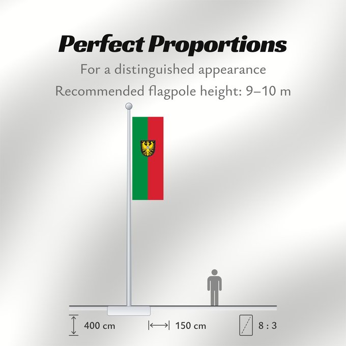 Flag Proportions: Isny im Allgäu (Württembergisches Allgäu Oberschwaben)