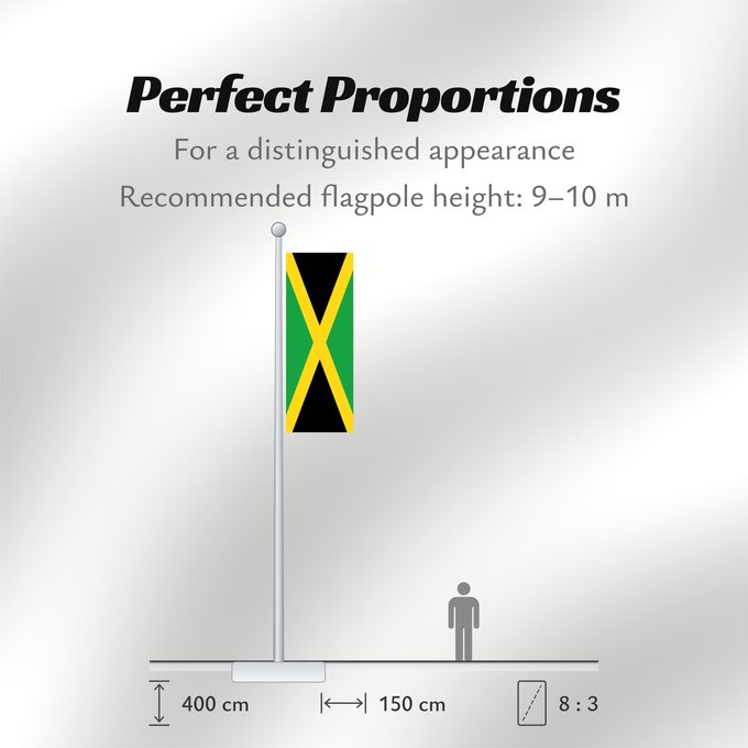 Flag Proportions: Jamaica	Jamaïque	Jamaika	Giamaica	Флаг Ямайки	Jamajke	Прапор Ямайки