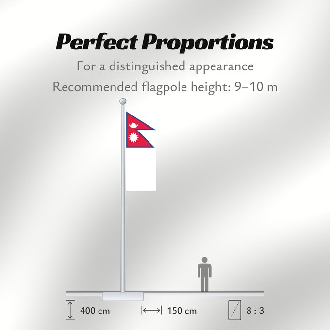 Flag Proportions: Nepal Népal علم نيبال নেপালের জাতীয় পতাকা নেপালর ফিরালহান Banniel Nepal Nepala Nepálská vlajka Σημαία του Νεπάλ Nepalo Nepali lipp Nepalgo bandera Nepalin नेपाल का ध्वज Nepál ネパールの国旗 Nepālas Знаме на Непал Nepals flagg नेपालको झण्डा Det nepalske flagget