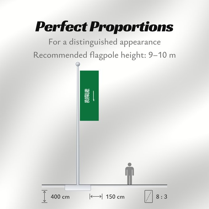 Flag Proportions: Civil Ensign of Saudi Arabia obverse Saudi Arabia Arabie saoudite Arabia Saudita Saudi-Arabien