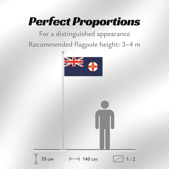 Flag Proportions: New South Wales And government ensign internal waters only of New South Wales Nouvelle-Galles du Sud Nueva Gales del Sur New South Wale Nuovo Galles del Sud