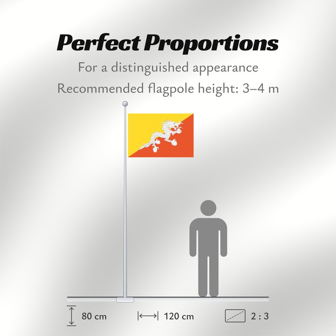 Flag Proportions: Bhutan Bhoutan Bután Butão علم بوتان ভূটানের পতাকা ཧྥ་རན་ས་ཀྱི་དར་ཆ། Bhutani lipp Bhutanin Watawat ng Bhutan भूटान का ध्वज Флаг Бутана Butana Bhutans Bhutanu ธงชาติ ประเทศภูฏาน