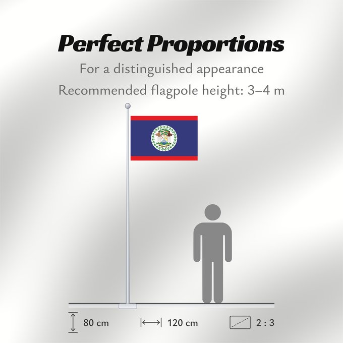 Flag Proportions: Belize Belice Banniel Belize Belizen Belizae Флаг Белиза Belizeja Belizes Quốc kỳ Belize