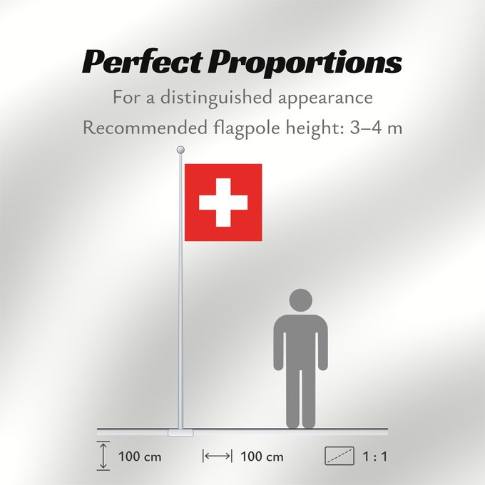 Flag Proportions: Switzerland Switzerland (quadratic) Suisse Suiza Schweizerfahne, Flagge der Schweiz Svizzera Zwitserland Suíça Szwajcarii علم سويسرا Сцяг Швейцарыі Banniel Suis Švicarske Švýcarská vlajka Y Swistir Schweiz’ Svislando Sveitsin Svájc スイスの国旗 스위스의 국기 Helvetia