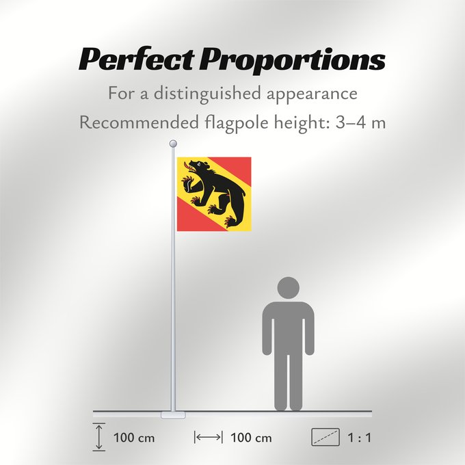 Flag Proportions: Canton of Bern Bern Canton de Berne Kantons Bern Berna Banniel Kanton Bern