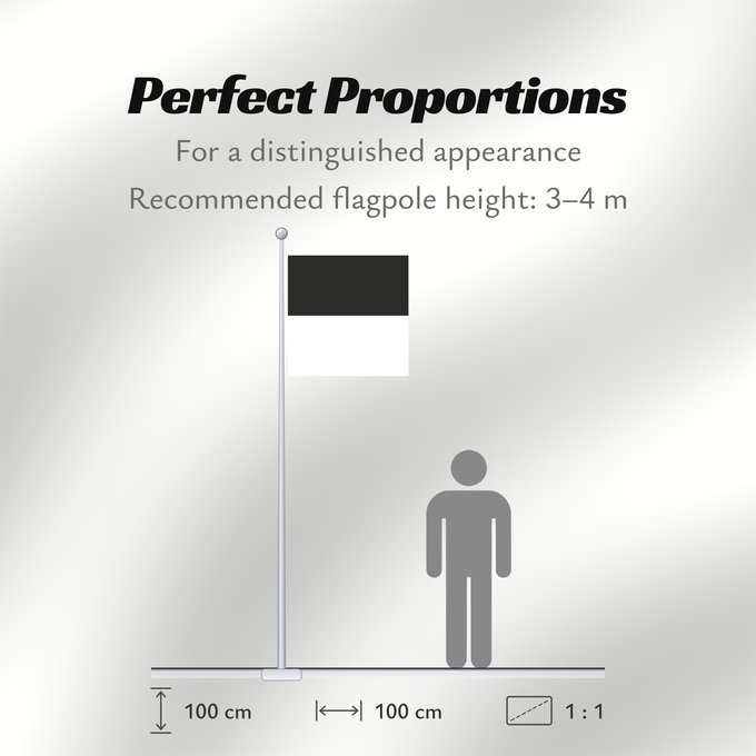 Flag Proportions: Canton of Fribourg Fribourg Kanton Freiburg