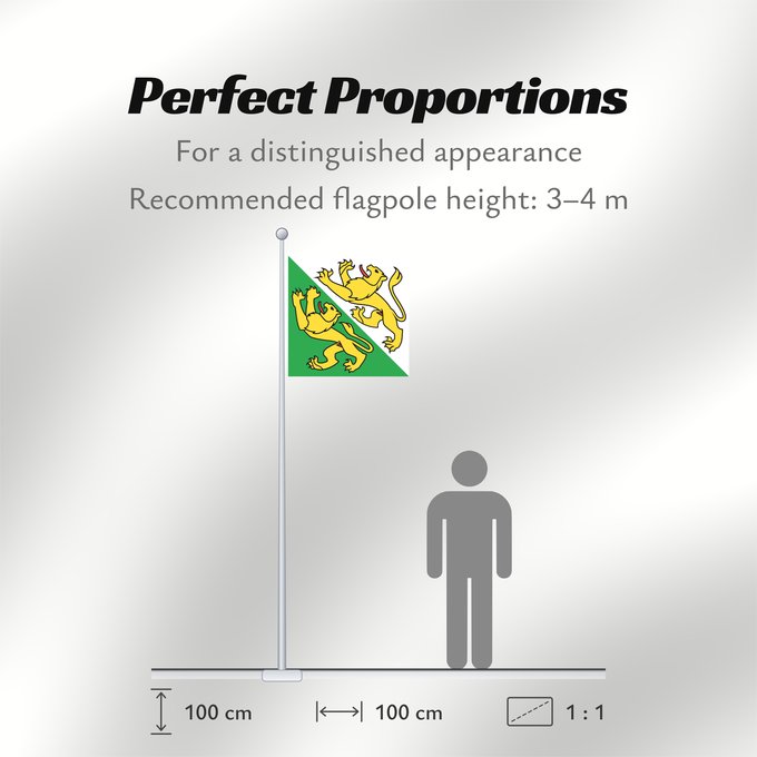 Flag Proportions: Canton of Thurgau Thurgau canton de Thurgovie cantón de Turgovia Canton of Thurgau in Switzerland