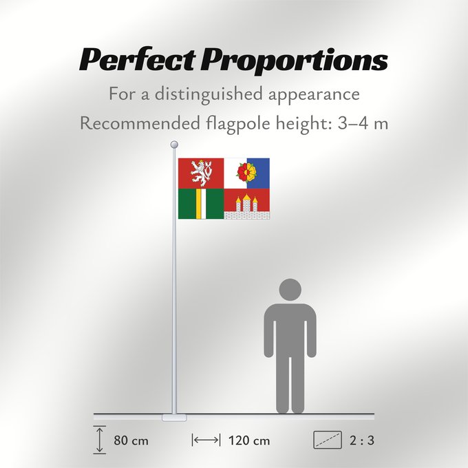 Flag Proportions: South Bohemian Region	Région de Bohême du Sud	Südböhmische Region