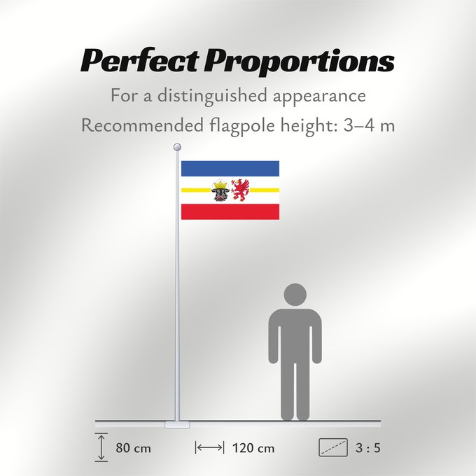 Flag Proportions: Mecklenburg-Western Pomerania	Mecklenburg-Vorpommern	Mecklembourg-Poméranie-Occidentale	Mecklemburgo-Pomerania Occidental	Meclemburgo-Pomerania Anteriore