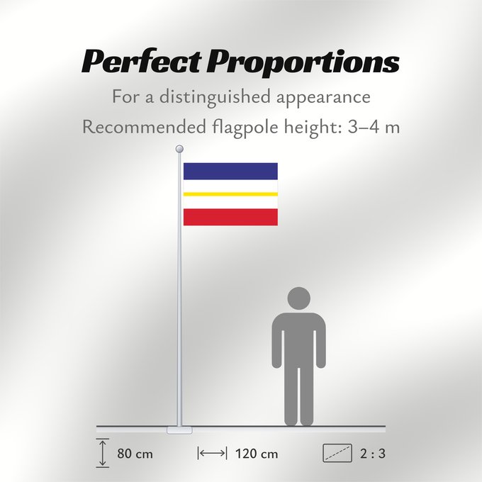 Flag Proportions: Mecklenburg-Western Pomerania Mecklenburg-Vorpommern Mecklembourg-Poméranie-Occidentale Mecklemburgo-Pomerania Occidental Meclemburgo-Pomerania Anteriore