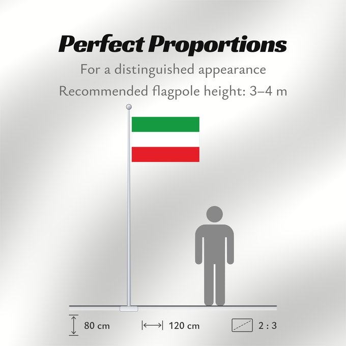 Flag Proportions: North Rhine-Westphalia Civil flag of North Rhine-Westphalia Rhénanie-du-Nord - Westphalie Renania del Norte-Westfalia Landesflagge Nordrhein-Westfalens Renania Settentrionale-Vestfalia Banniel Nordrhein-Westfalen