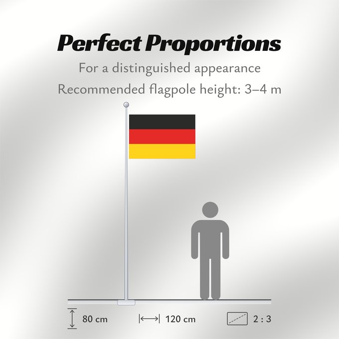 Flag Proportions: Germany Allemagne Alemania Deutschland Germania