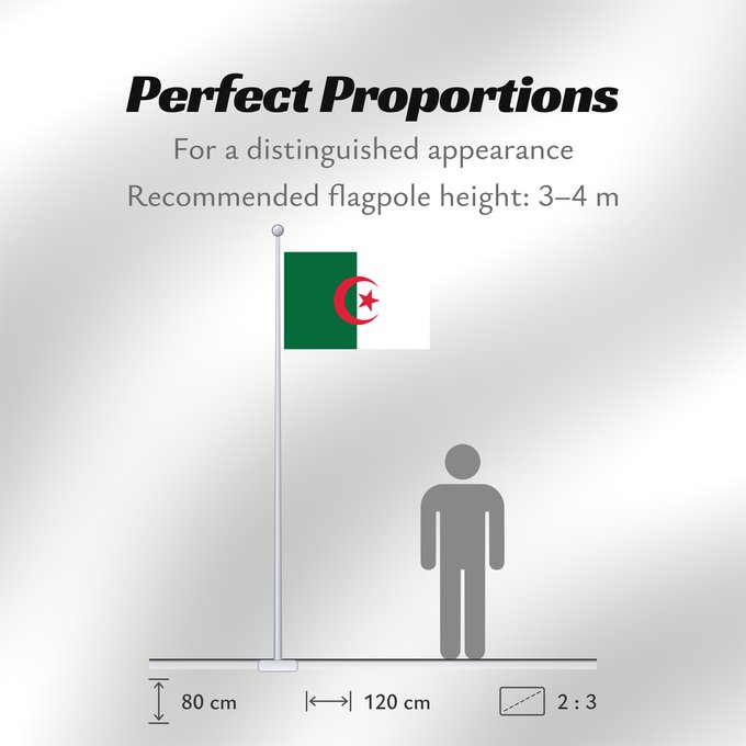 Flag Proportions: Algeria	L Algérie	Argelia	Algerien	Dell Algeria	Algerije	Argélia	Algierii	Vo Algérie	علم الجزائر	Σημαία της Αλγερίας	Alĝerio	Algerian	דגל אלג יריה	Algéria	Aljazair	アルジェリアの国旗	Asenǧaq n Dzayer	알제리의 국기	Drapèu d Argeria	Флаг Алжира	Alžirije	Algeriets	ⴰⵏⴰⵢ ⴰⴷⵣ