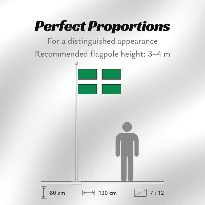 Flag Proportions: Devon Hrabstwa Devon Banniel Sant Petroc