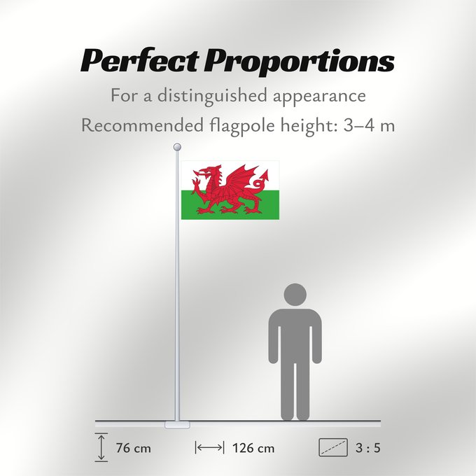 Flag Proportions: Wales 2 Wales Pays de Galles Gales Wale Galles Walii Wīelisc Fana علم ويلز Banniel Kembre Cymru Galesko bandera Walesin Breataine Bige Brattag Vretin Walesa Kembra Valliae Знаме на Велс Couleu de Galles Флаг Уэльса Прапор Уельсу