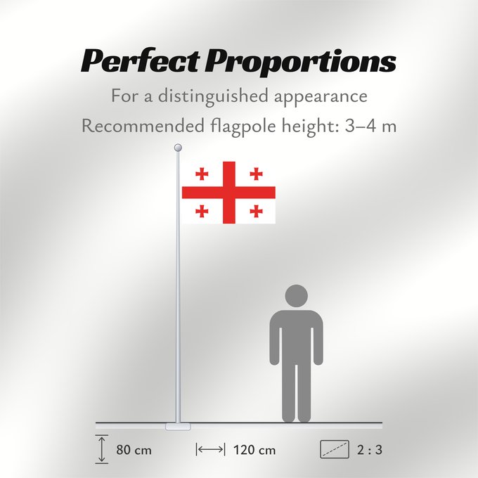 Flag Proportions: Georgia	Géorgie	Georgien
