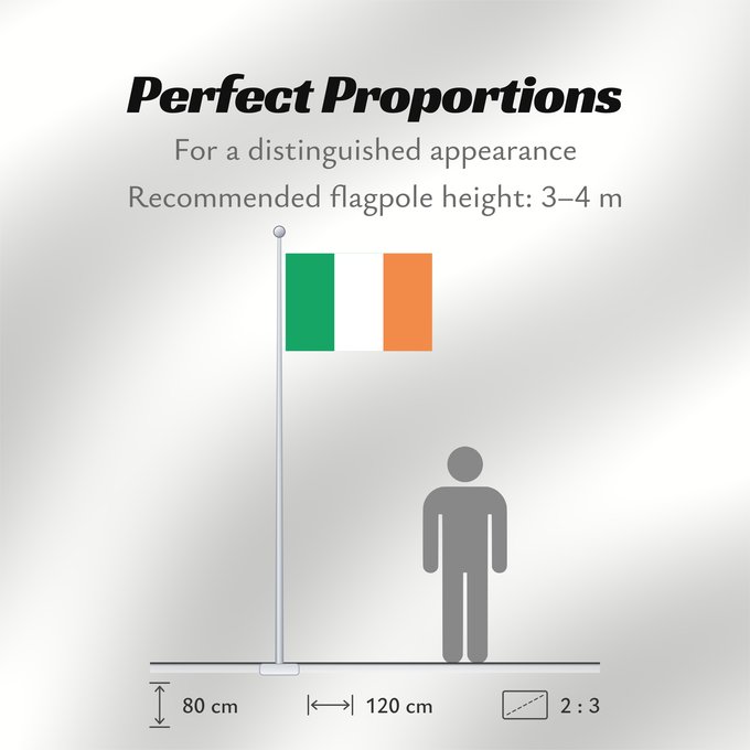 Flag Proportions: Ireland	Note that the green portion of the flag was designed to represent the majority Catholic residents of the island	La partie verte du drapeau représente la majorité catholique de l île	Es notable el hecho que la parte verde de la bandera representa l