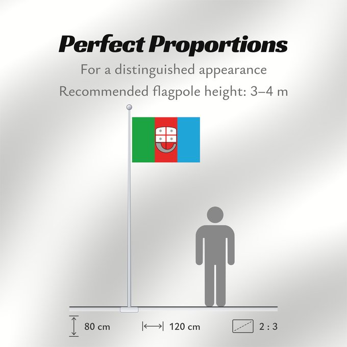 Flag Proportions: Liguria Italian region Liguria ligure Ligurien Regione italiana Liguria