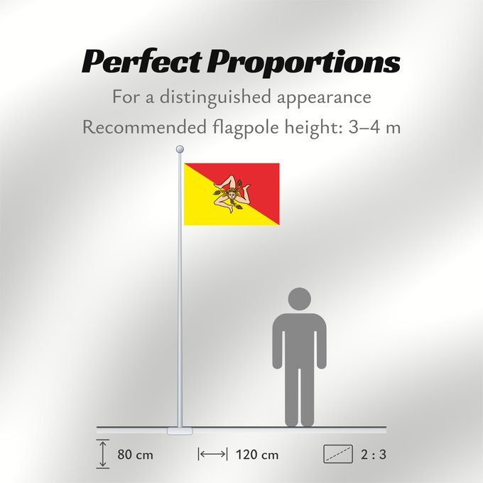 Flag Proportions: Sicilian Sicilian Region Région Sicilienne Región Siciliana Sizilianischen Region oder der Autonomen Region Sizilien Regione Sicilia Região Siciliana Regionu Sycylia Bannera dâ Riggiuni Siciliana