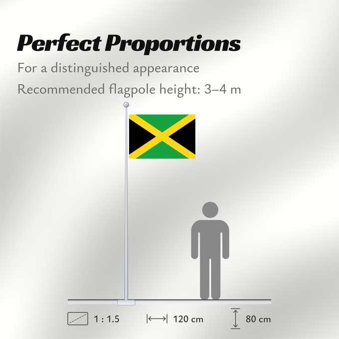 Flag Proportions: Jamaica	Jamaïque	Jamaika	Giamaica	Флаг Ямайки	Jamajke	Прапор Ямайки