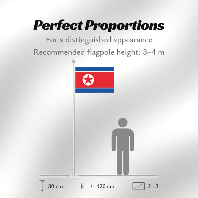 Flag Proportions: North Korea Korea (Democratic People's Republic) (North Korea) Corée du Nord Corea del Norte Nordkorea Corea del Nord Noord-Korea Coreia do Norte Korei Północnej Corea d o Norte علم كوريا الشمالية Национално знаме на Северна Корея উত্তর কোরিয়ার জাতীয় পত