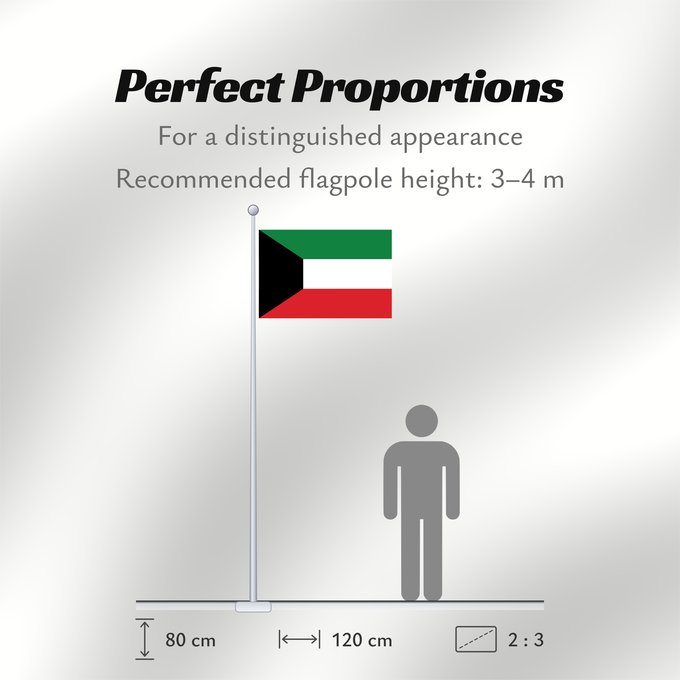 Flag Proportions: Kuwait	Koweït	Kuwaitlabel QS Les