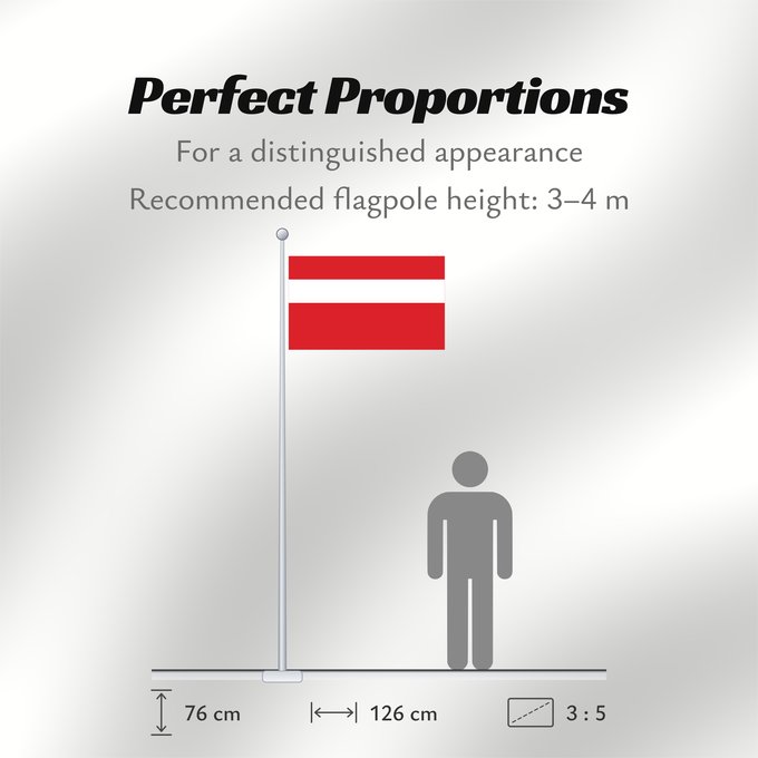 Flag Proportions: Vaduz Lying form of the flag of Balzers