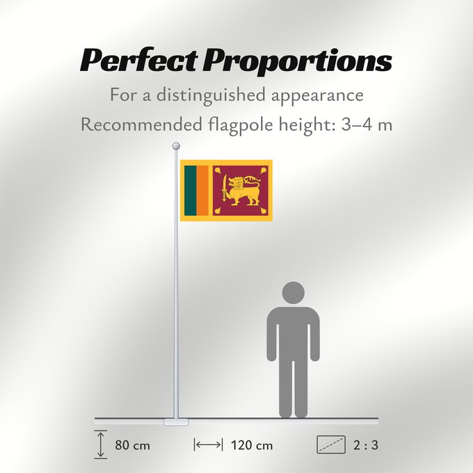 Flag Proportions: Sri Lanka Sri Lankas Sri Lanki শ্রীলঙ্কার জাতীয় পতাকা Sri-Lanko Флаг Шри-Ланки श्रीलङ्का ध्वज ශ්රී ලංකාවේ ජාතික කොඩිය இலங்கையின் தேசியக்கொடி Stän Sri-Lankäna