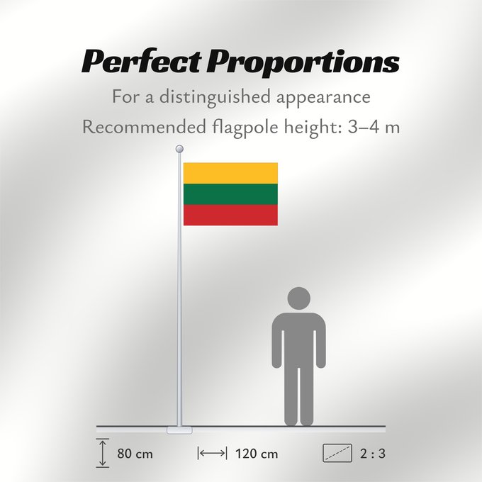 Flag Proportions: Lithuania Lituanie Lituania Litauen Lituana Litouwen Lituânia Litwy Сцяг Літвы Сьцяг Летувы Национално знаме на Литва Litevská vlajka Litauens Σημαία της Λιθουανίας Litovio Leedu lipp Liettuan Liotuáine דגל ליטא Litve Litvánia リトアニアの国旗 ლიტვის დროშა Lietuv