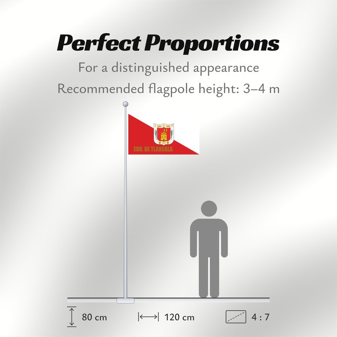 Flag Proportions: Tlaxcala Tlaxcala ou Tlaxcala de Xicoténcatl Īpān Tlaxcallān