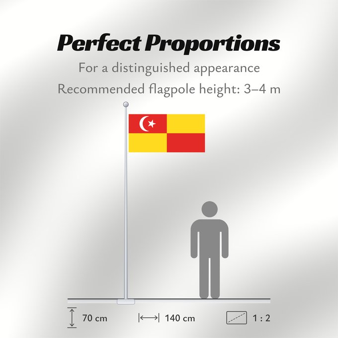 Flag Proportions: Selangor	Selangor 	Malaysian state Selangor