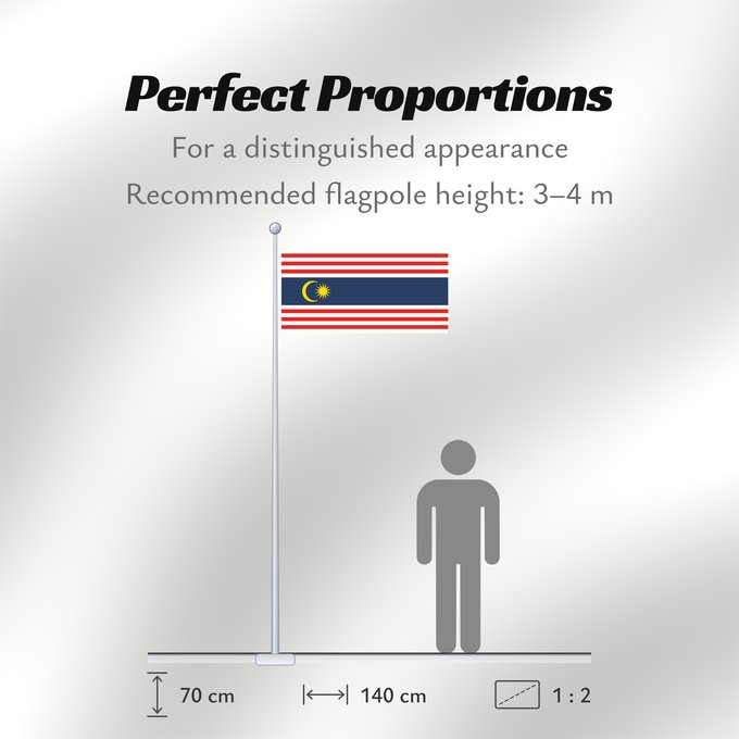 Flag Proportions: Kuala Lumpur, Malaysia Kuala Lumpur Kuala Lumpur, Federal Territory, in Malaysia