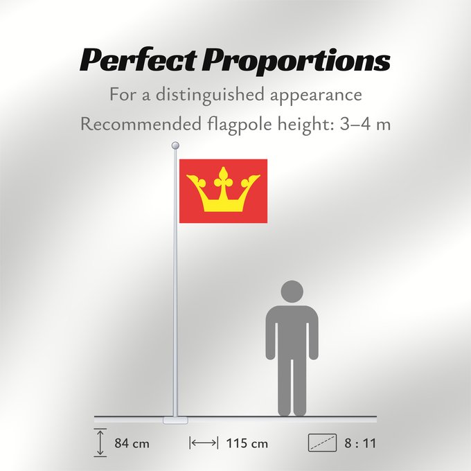 Flag Proportions: Vestfold County of Vestfold, Norway comté de Vestfold