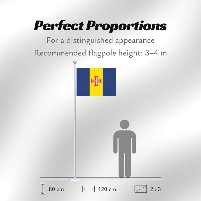 Flag Proportions: Madeira Autonomous Region of Madeira, Portugal Madera Região Autónoma da Madeira