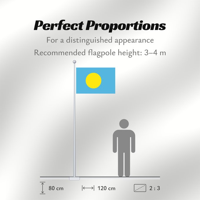 Flag Proportions: Palau Palau, made by User Gabbe Palaos Palaos パラオの国旗 Palaua 帕勞國旗